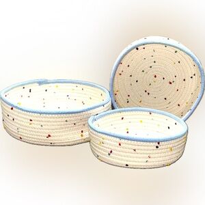Confetti Woven Cotton Nesting Baskets (Set of 3)…